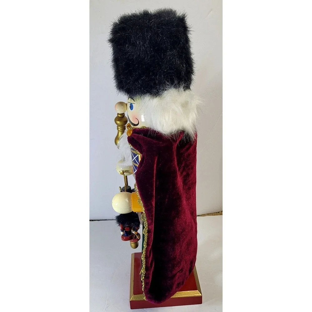 Vintage Nutcracker Christmas Red Green Glitter Hat‎ Opens Holiday Decor